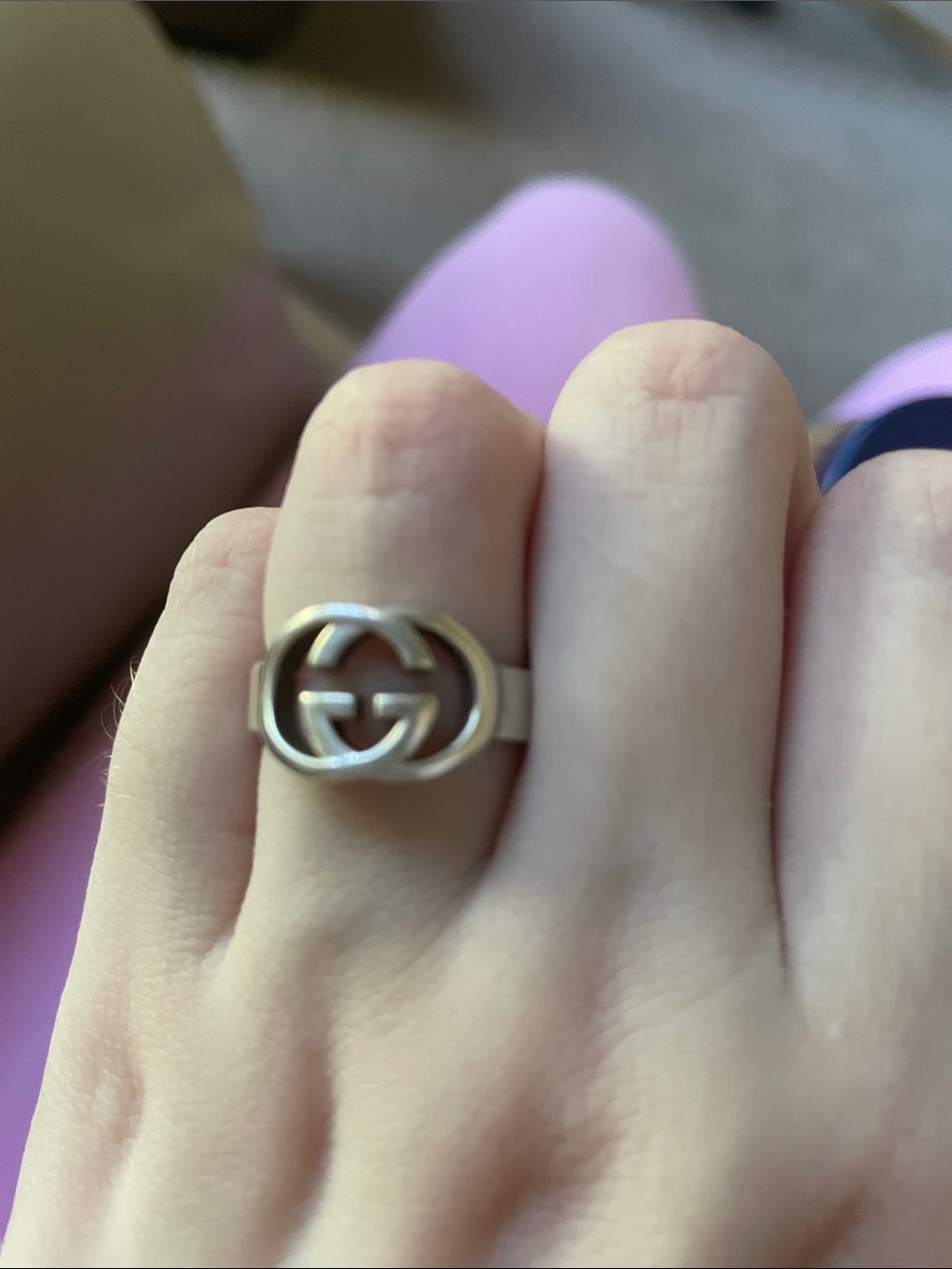 Vintage Gucci ring size 6 interlocking G's logo ring